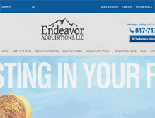 Tablet Screenshot of endeavoracquisitions.com